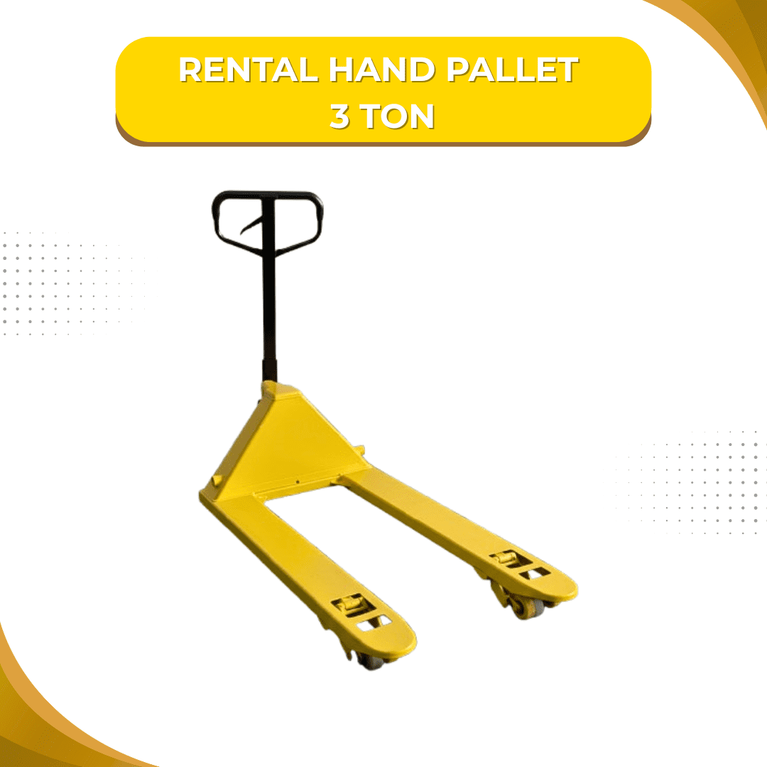 Rental hand pallet 3 ton cocok untuk mengangkat dan memindahkan beban dengan kapasitas maksimal 3 ton seperti mesin bubut, oven, mesin cuci, dan lain lain.